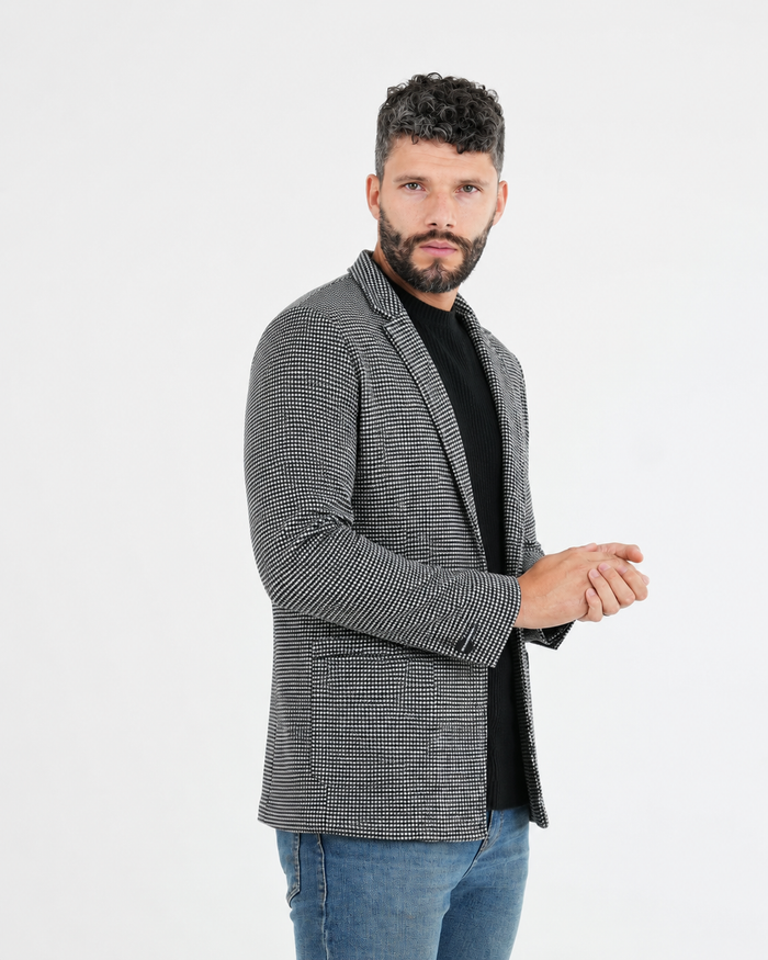 GABÁN NEGRO EN PAÑO PARA HOMBRE