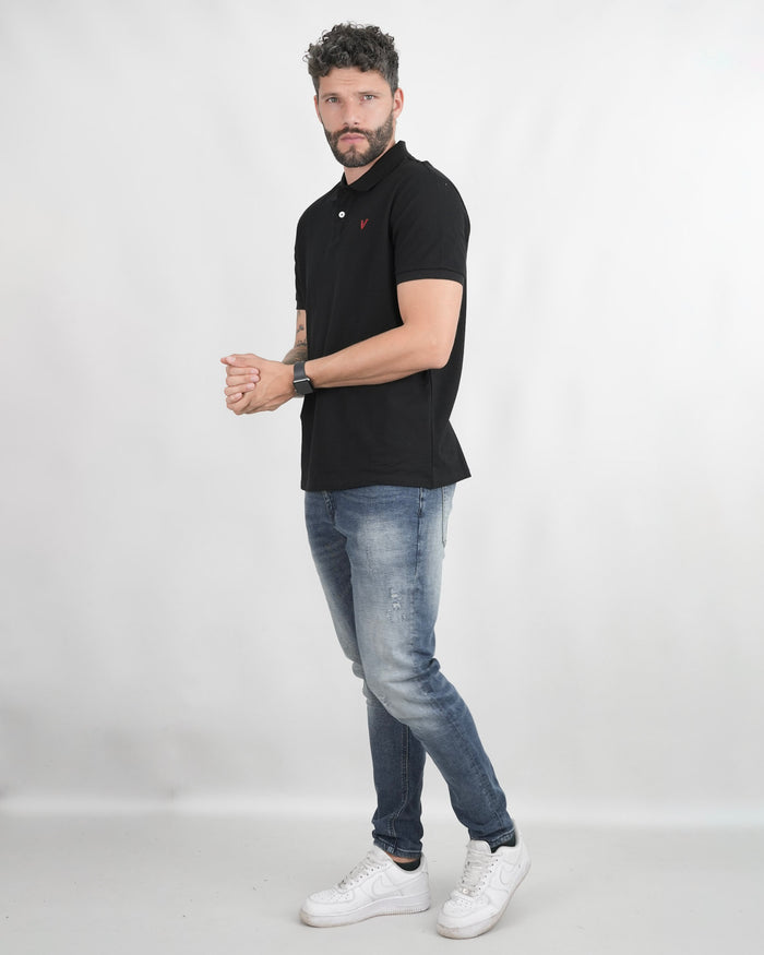 CAMISA POLO CAP006 NEGRO
