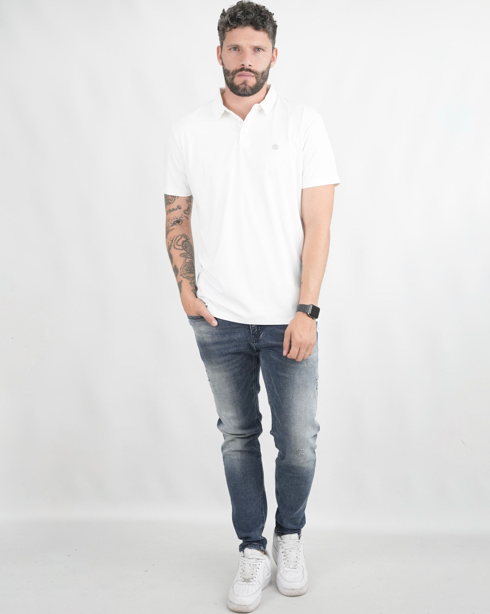 CAMISA POLO JCA001 HOMBRE BLANCO