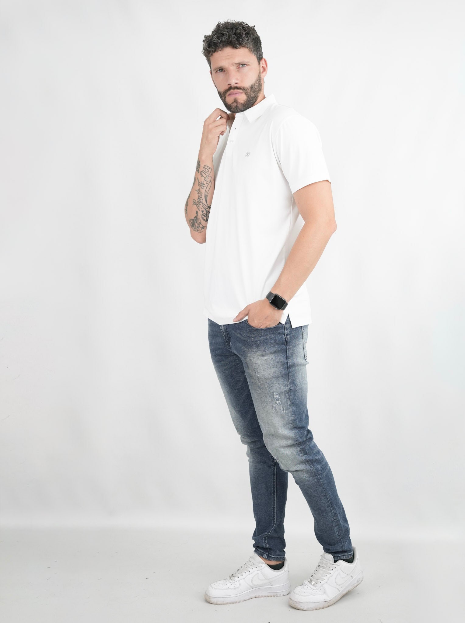 CAMISA POLO JCA001 HOMBRE BLANCO