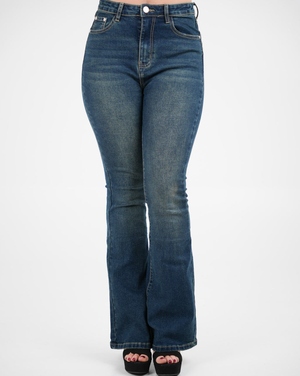 PANTALON JEAN BELL BOOT DAMA JD001 MJAH AZUL