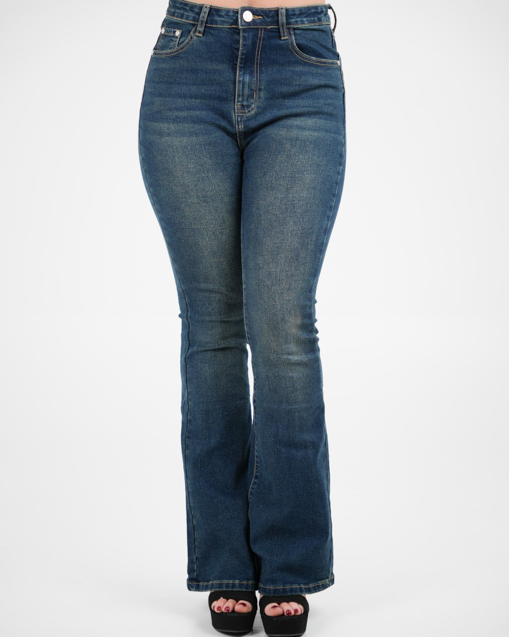 PANTALON JEAN BELL BOOT DAMA JD001 MJAH AZUL