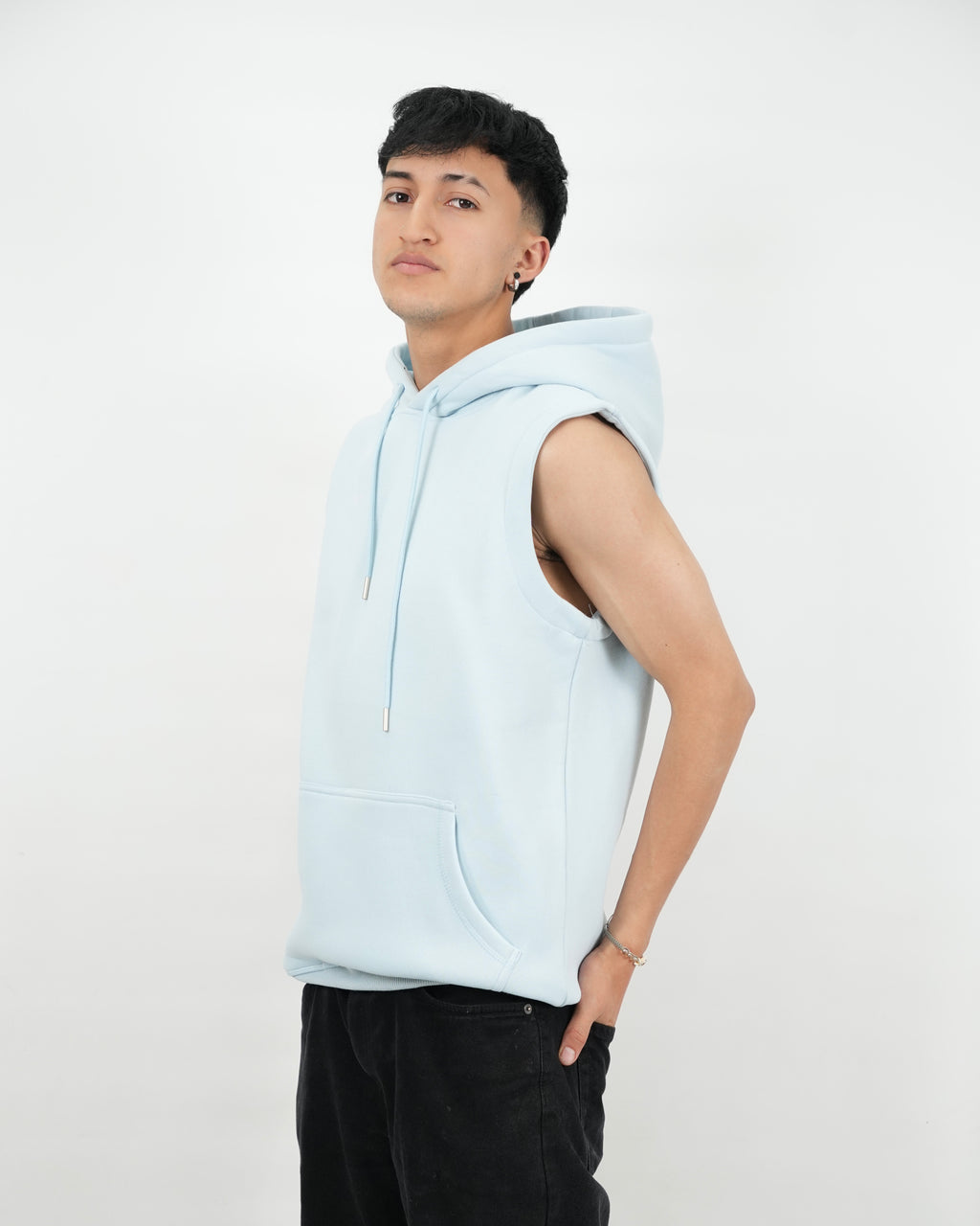 HOODIE  CHALECO SA130 AZUL CLARO
