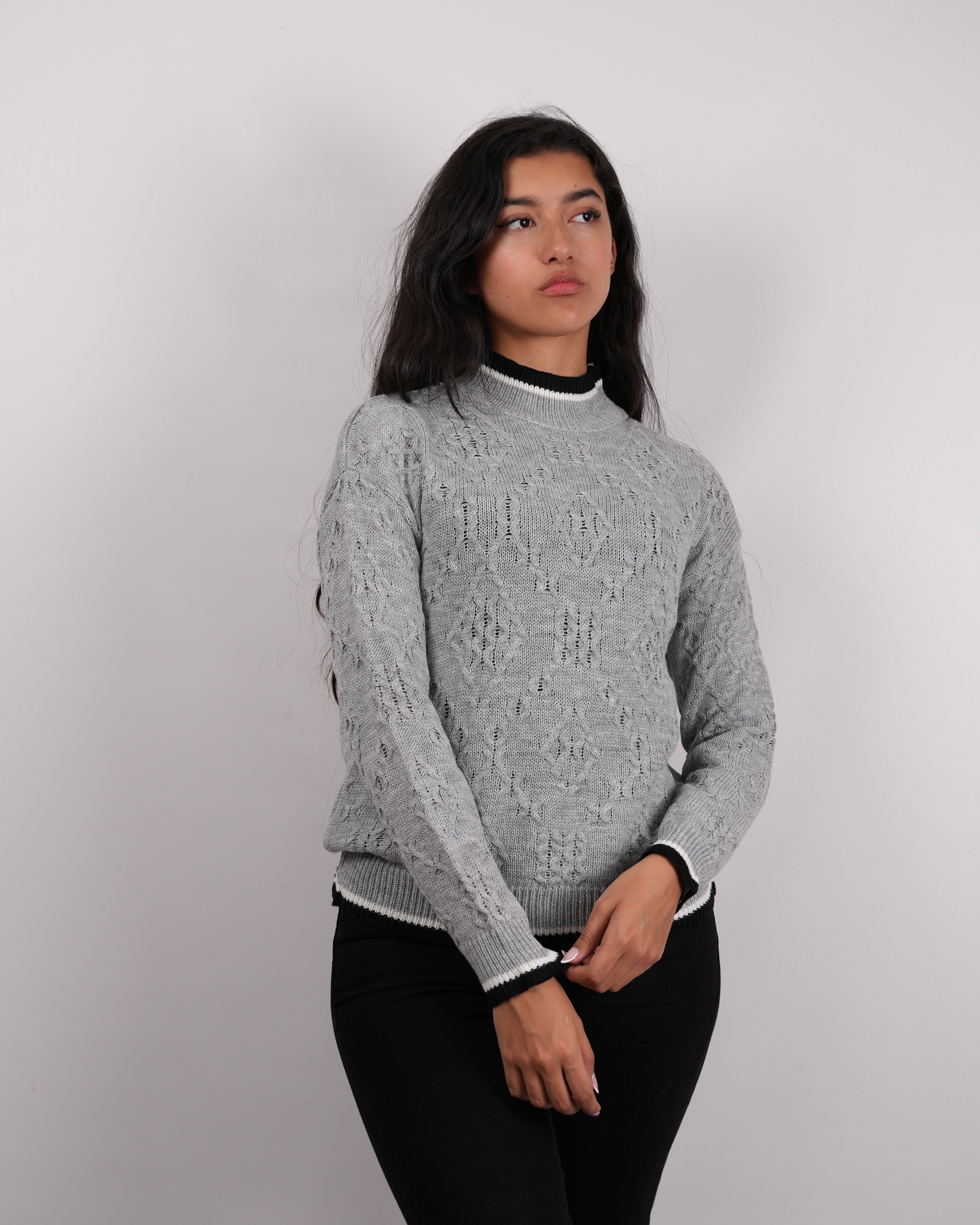 SUETER MUJER MSA204 GRIS