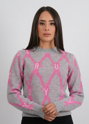 SUÉTER MSA155 GRIS-FUXIA
